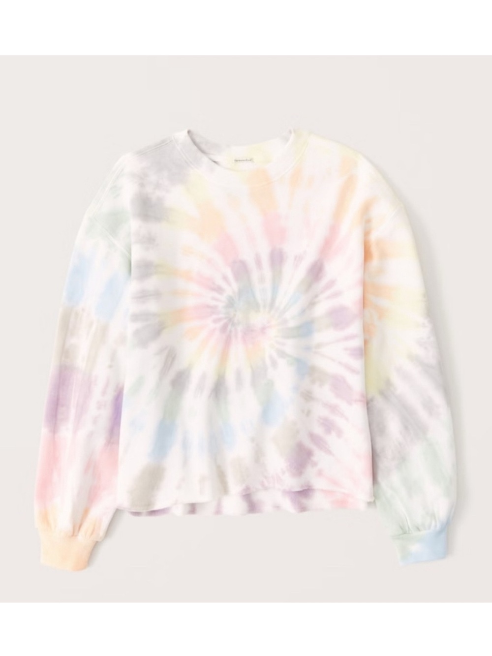 Abercrombie & Fitch Pride Pastel Tie-Dye Spiral Crew Sweatshirt